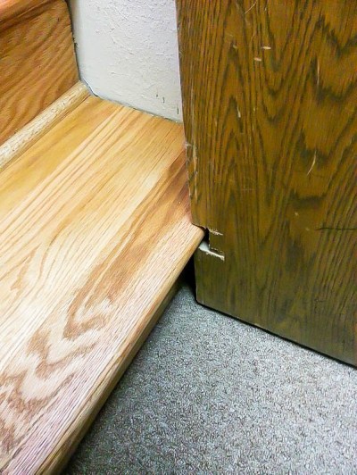 I don't know why they didn't just measure correctly the first time, but I applaud their solution to the issue. Photo By: Elizabeth Preston